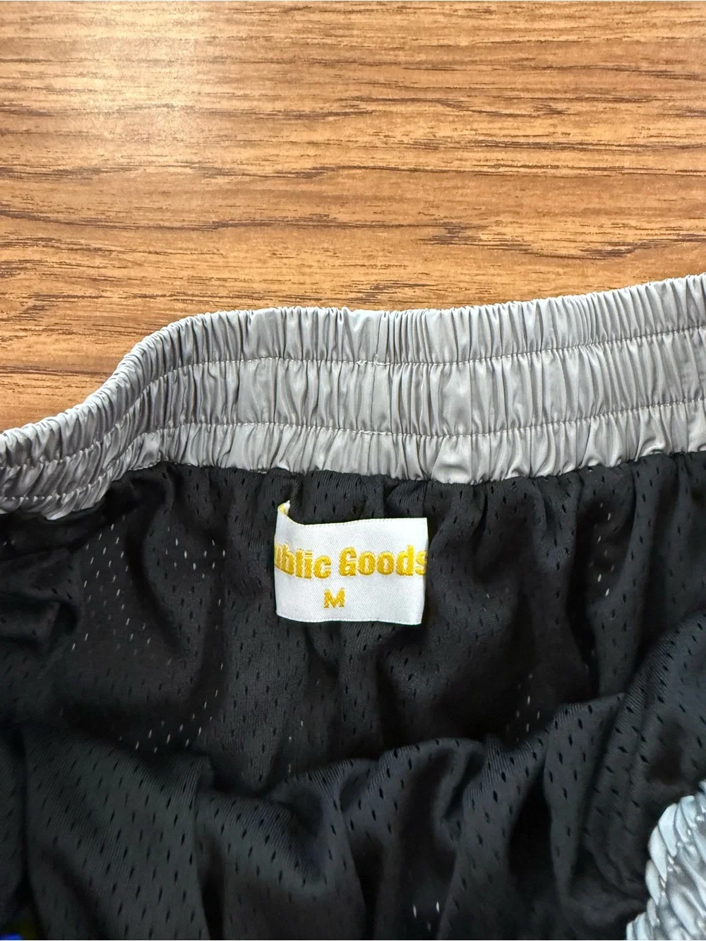 Men’s Dry Goods Light Gray Athletic Shorts with Script‎ Detail